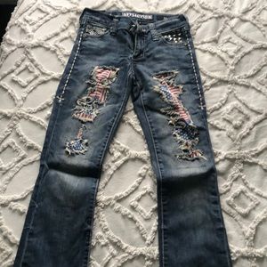 Jeans with America’s flag patch’s